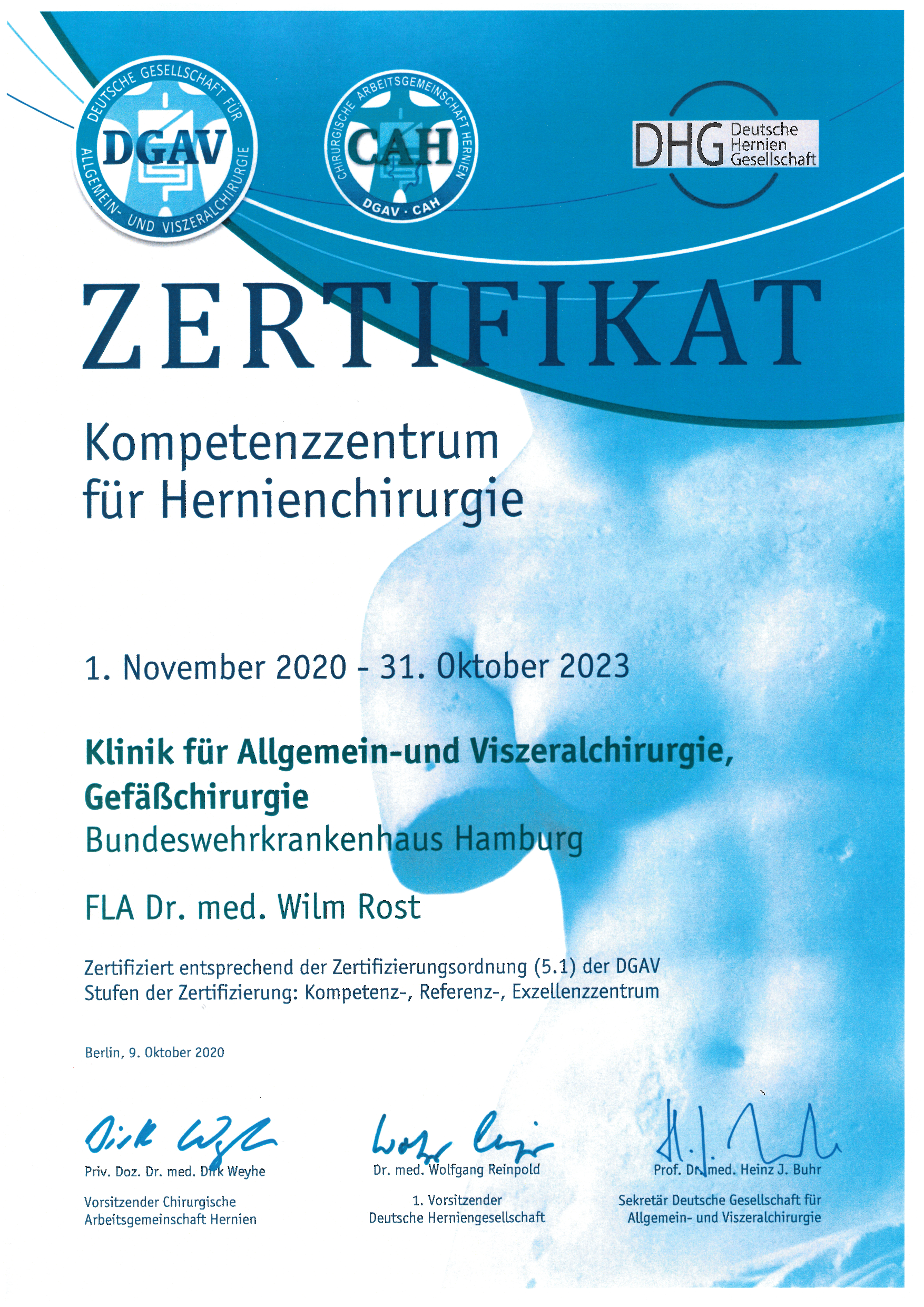 Kompetenzzentrum für Hernienchirurgie 2020-2023 