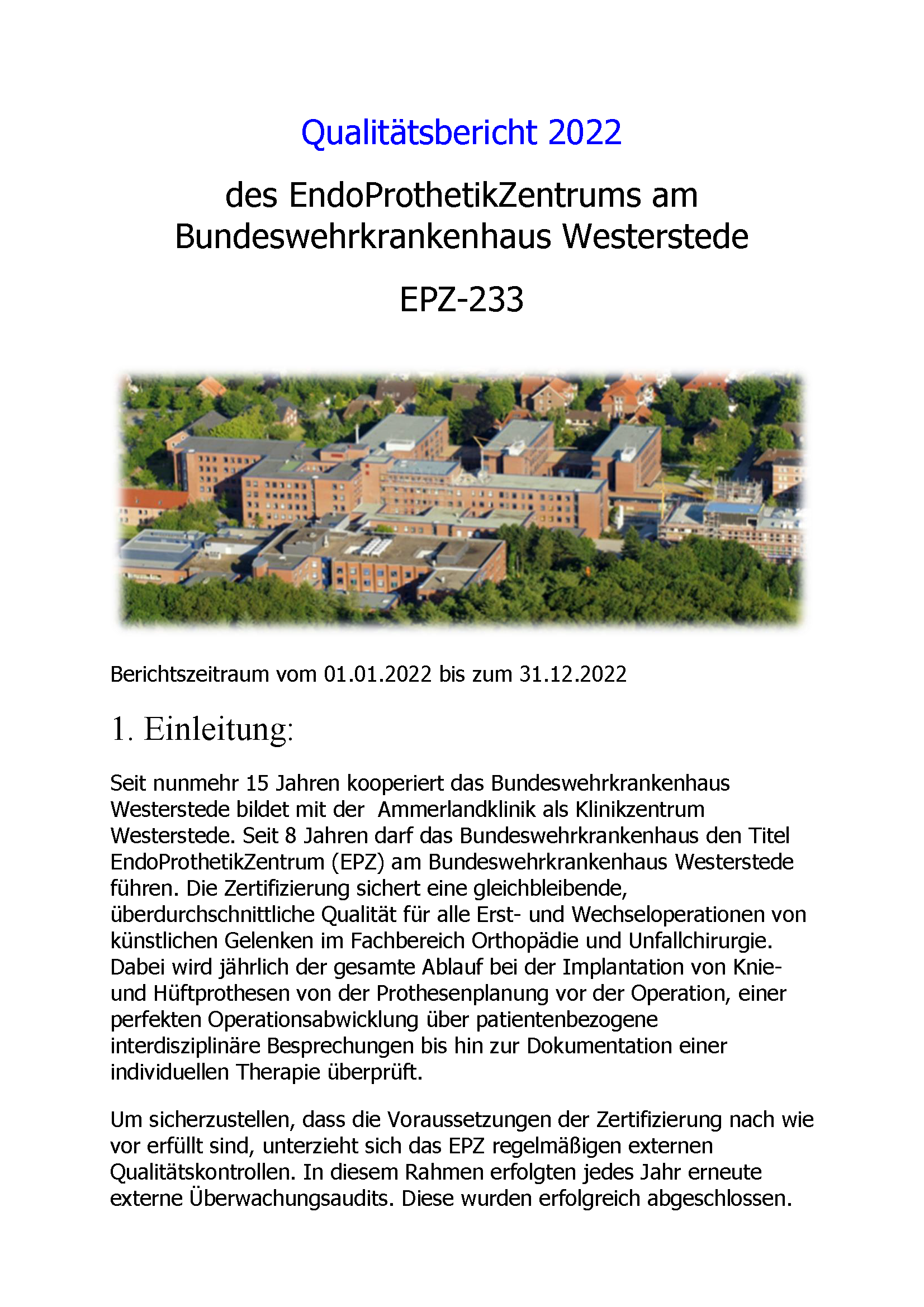 Qualitätsbericht 2022