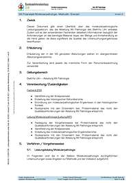 Leistungskatalog Molekularpathologie - Methodik - Grenzen 2022