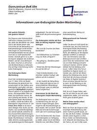 Informationsblatt Krebsregister