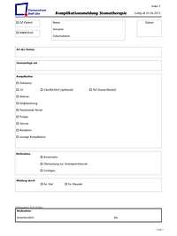 Komplikationsmeldung Stomatherapie