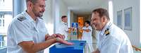 Darstellung der Händehygiene durch die Abteilung der Krankenhaushygiene am Bundeswehrkrankenhaus Hamburg