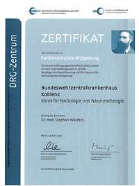 Zertifikat Kardiovaskuläre Bildgebung BwKrhs Koblenz