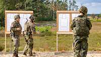 Mit der Pistole P8 wurden die Soldatinnen und Soldaten insbesondere im Schießen auf kurze Distanzen geschult. 